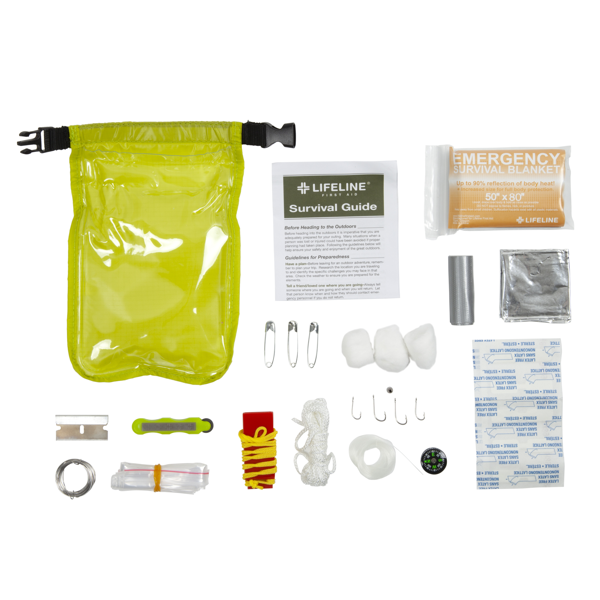 Lifeline Ultralight Survival Kit - 29 Pieces, Weather-Resistant, 5.5 Oz., Model# 4052